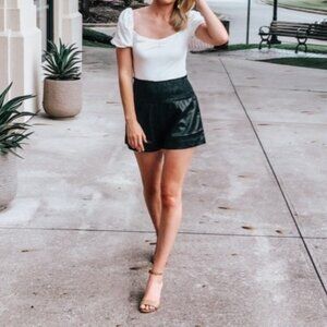 Ribbed White Body Suit